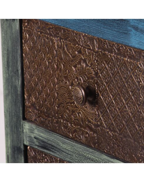 Semainier 5 tiroirs Manguier Pushkar Naturel - 50x38x121 cm