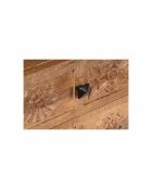 Table de chevet 2 tiroirs Manguier Sculture Beige - 45x40x45 cm