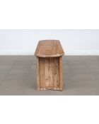 Banc arrondi bois massif Acacia Ellipse Beige - 152x36x46 cm