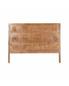 Tête de lit queen size sculptée 160 cm Manguier Sculture Beige - 165x4x125 cm