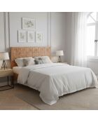 Tête de lit queen size sculptée 160 cm Manguier Sculture Beige - 165x4x125 cm