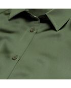 Chemise 100% soie kaki
