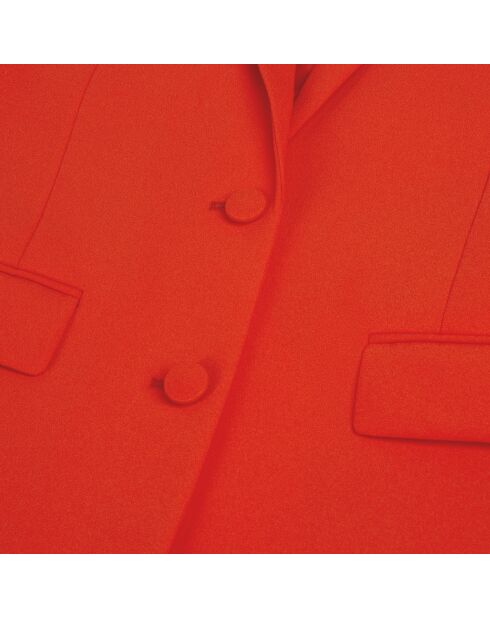 Veste tailleur en crêpe rouge