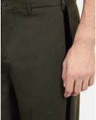 Pantalon large en laine mélangée kaki