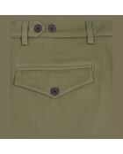 Pantalon droit en coton kaki