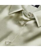 Chemise 100% soie satin kaki-gris