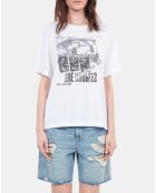 T-shirt avec sérigraphie blanc