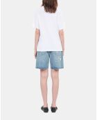 T-shirt avec sérigraphie blanc