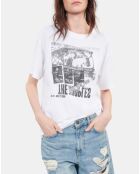 T-shirt avec sérigraphie blanc