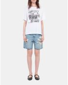 T-shirt avec sérigraphie blanc