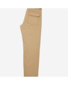 Pantalon chino en coton à poches beige