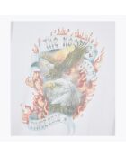 T-shirt avec sérigraphie écru