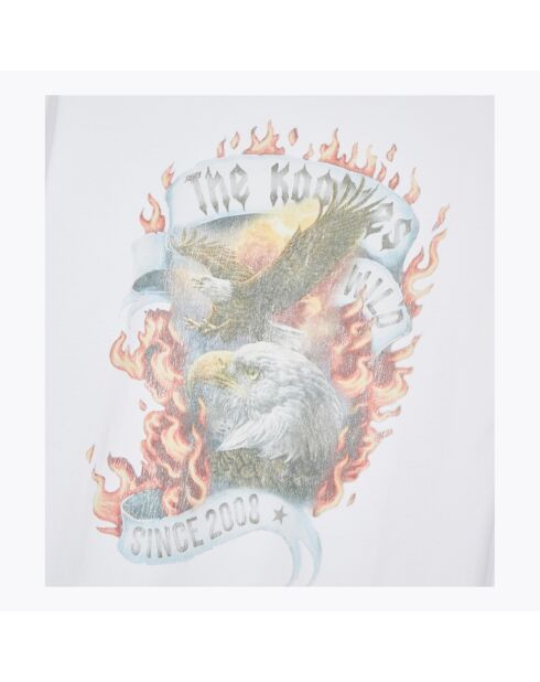 T-shirt avec sérigraphie écru