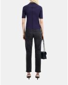 Polo en maille bleu marine