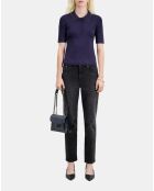 Polo en maille bleu marine