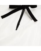 Top écru avec détail en velours blanc cassé