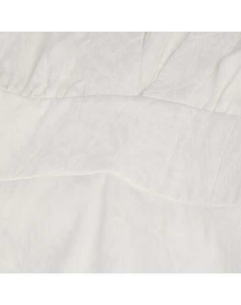 Robe courte blanche jacquard baroque