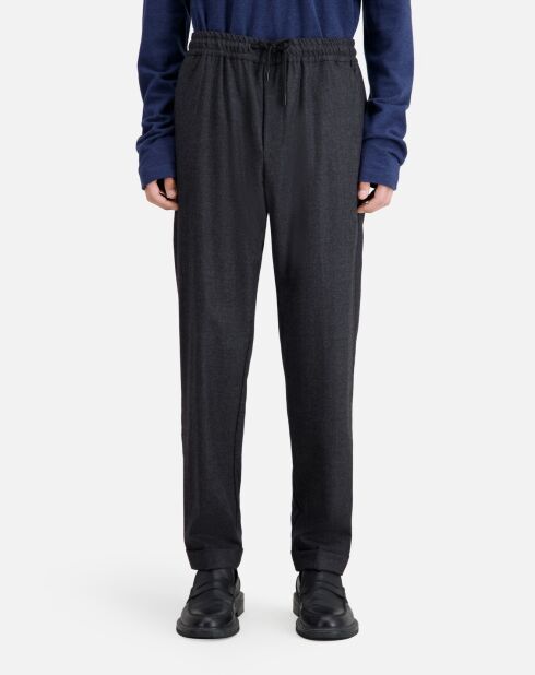 Pantalon  en flanelle gris foncé