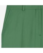 Pantalon tailleur en laine kaki
