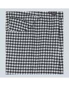 Pantalon tailleur flare à carreaux vichy noir et blanc