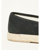 Chaussons Camping Linen uni V Noirs