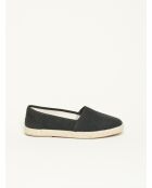 Chaussons Camping Linen uni V Noirs