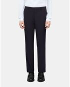 Pantalon de costume en laine bleu marine foncé