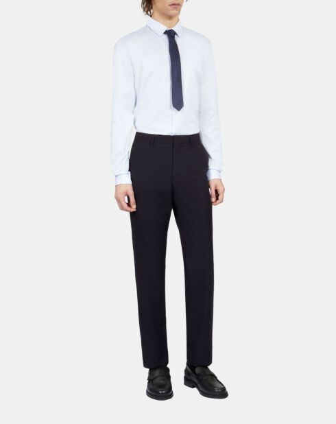 Pantalon de costume en laine bleu marine foncé