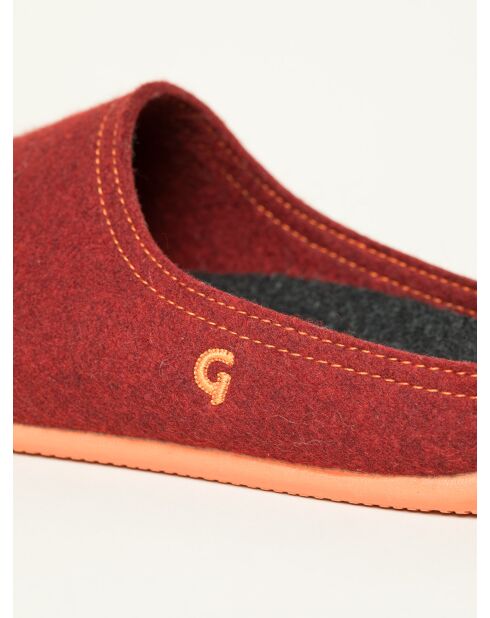 Chaussons Wool Slide-In Rouge orangé