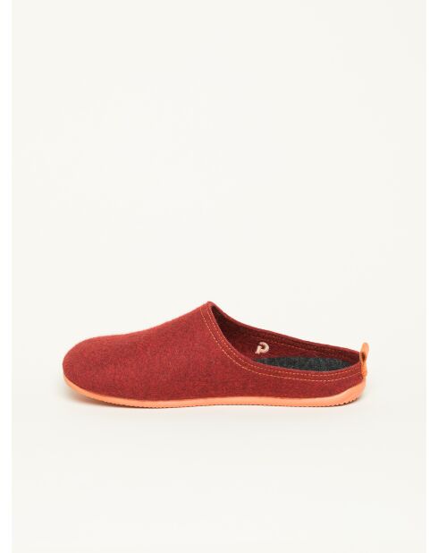 Chaussons Wool Slide-In Rouge orangé