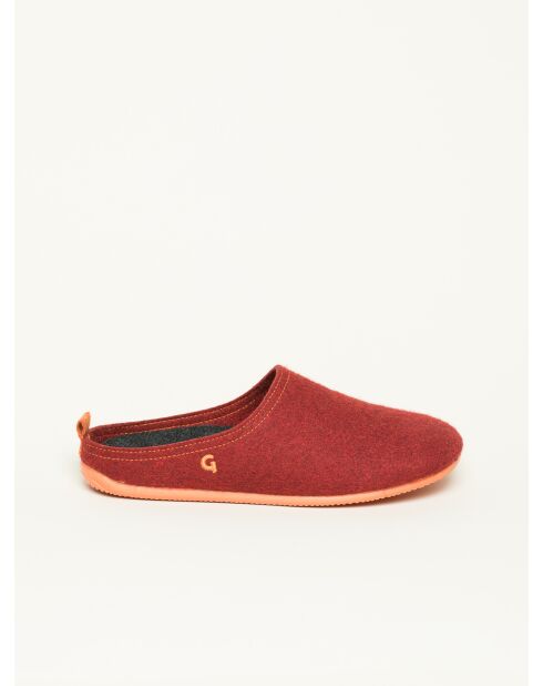 Chaussons Wool Slide-In Rouge orangé
