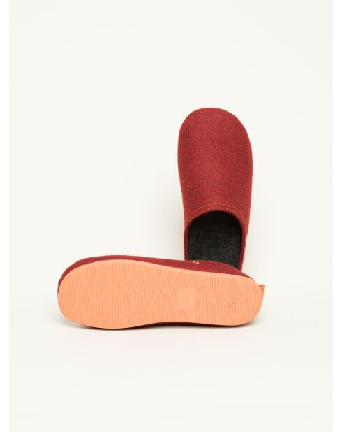 Chaussons Wool Slide-In Rouge orangé