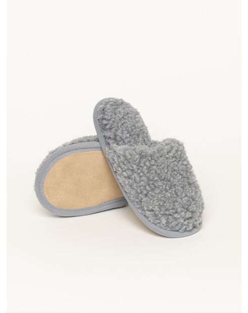 Chaussons Curly Wool Gris