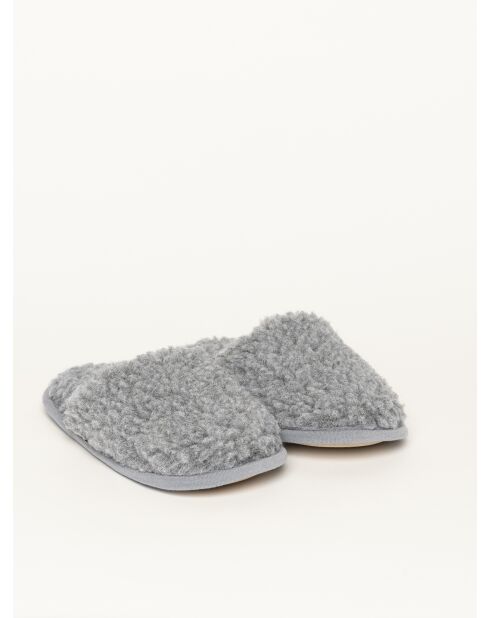 Chaussons Curly Wool Gris