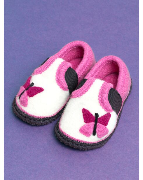 Chaussons Bobby Schmetterling rose/blanc