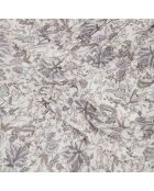 Robe longue fleurie craie , écru et mauve