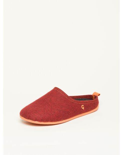 Chaussons Wool Slide-In Rouge orangé