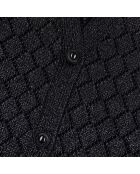 Cardigan en laine mélangée avec détails noir