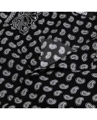 Chemise manches courtes imprimée noire et blanche