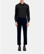 Pantalon bleu marine en velours côtelé