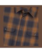 Surchemise à carreaux noirs et marron