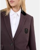 Veste tailleur 100% laine marron