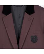 Veste tailleur 100% laine marron