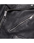 Blouson biker avec studs en cuir noir