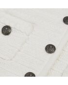 Cardigan en maille torsadée écru