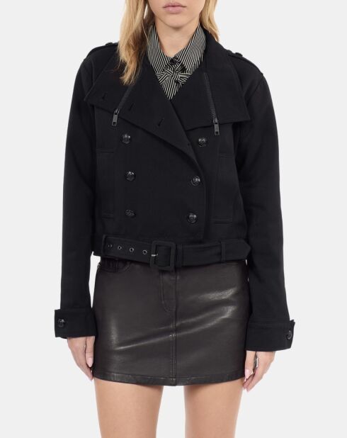 Blouson style trench noir