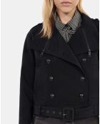Blouson style trench noir
