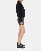 Blouson style trench noir