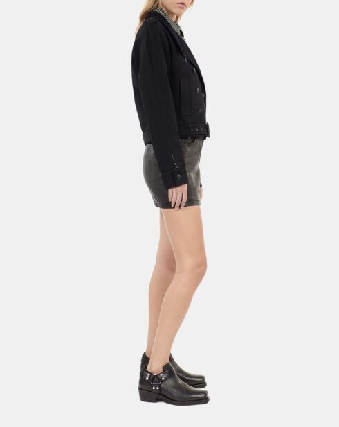 Blouson style trench noir