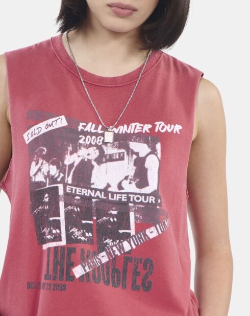 Débardeur avec sérigraphie rubis